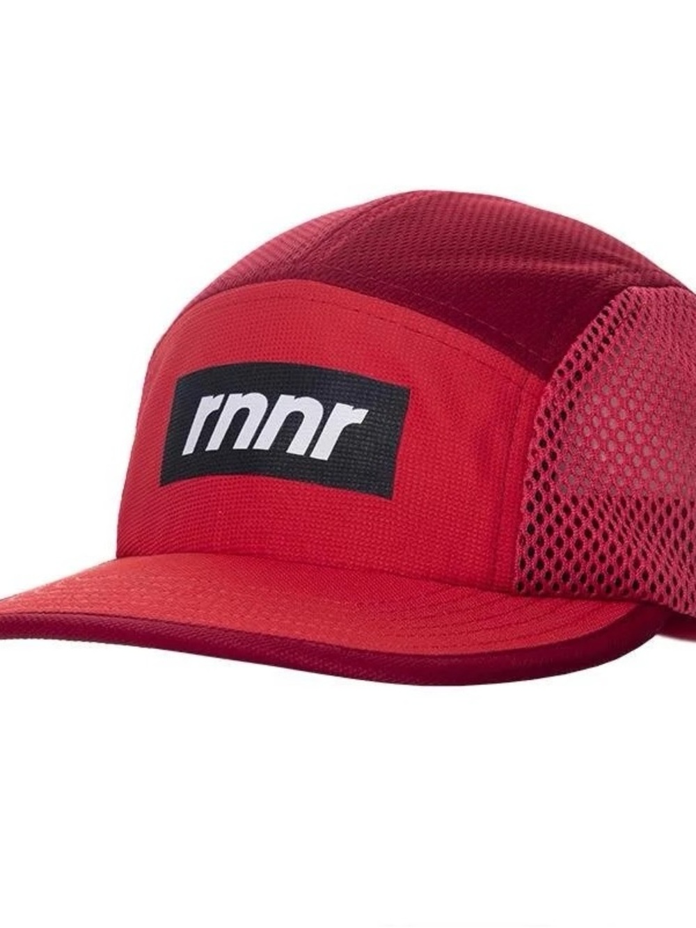 NWOT - RNNR Red Mesh 5-Panel Track Hat with Logo Patch Unisex